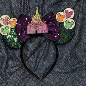Purple and Green Sequin Castle Headband
